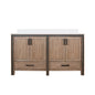 Ziva 60 in W x 22 in D Rustic Barnwood Double Bath Vanity