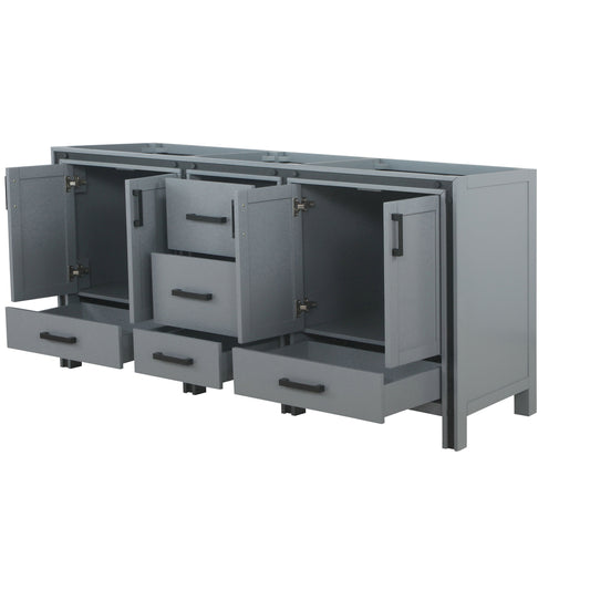 Ziva 72 in W x 22 in D Dark Grey Double Bath Vanity