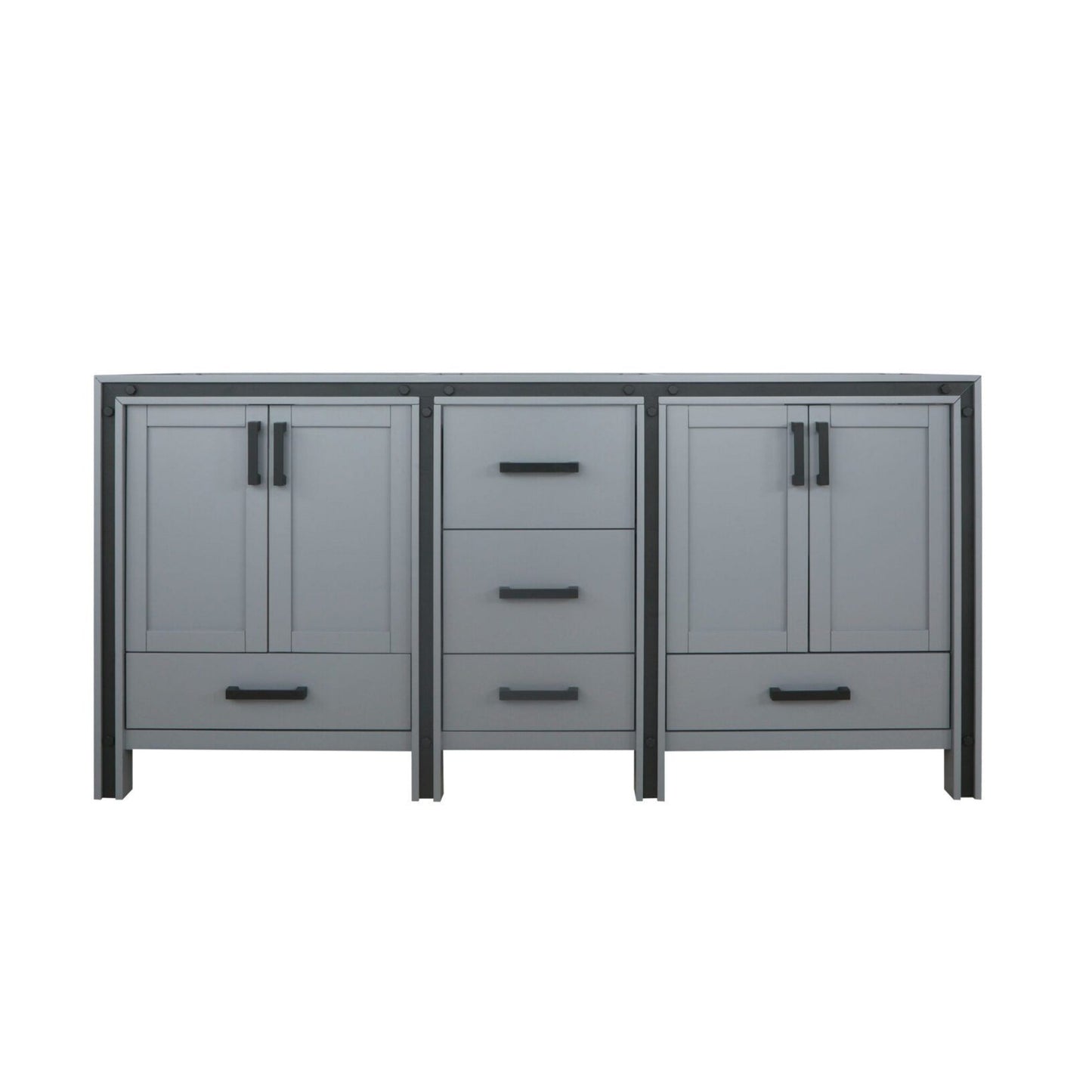 Ziva 72 in W x 22 in D Dark Grey Double Bath Vanity