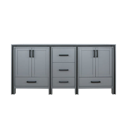 Ziva 72 in W x 22 in D Dark Grey Double Bath Vanity