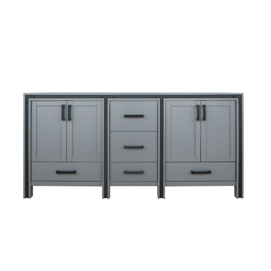Ziva 72 in W x 22 in D Dark Grey Double Bath Vanity