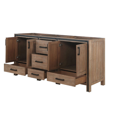 Ziva 72 in W x 22 in D Rustic Barnwood Double Bath Vanity