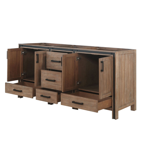 Ziva 72 in W x 22 in D Rustic Barnwood Double Bath Vanity