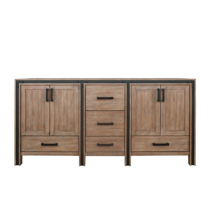 Ziva 72 in W x 22 in D Rustic Barnwood Double Bath Vanity