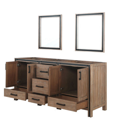 Ziva 72 in W x 22 in D Rustic Barnwood Double Bath Vanity