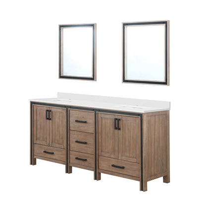 Ziva 72 in W x 22 in D Rustic Barnwood Double Bath Vanity