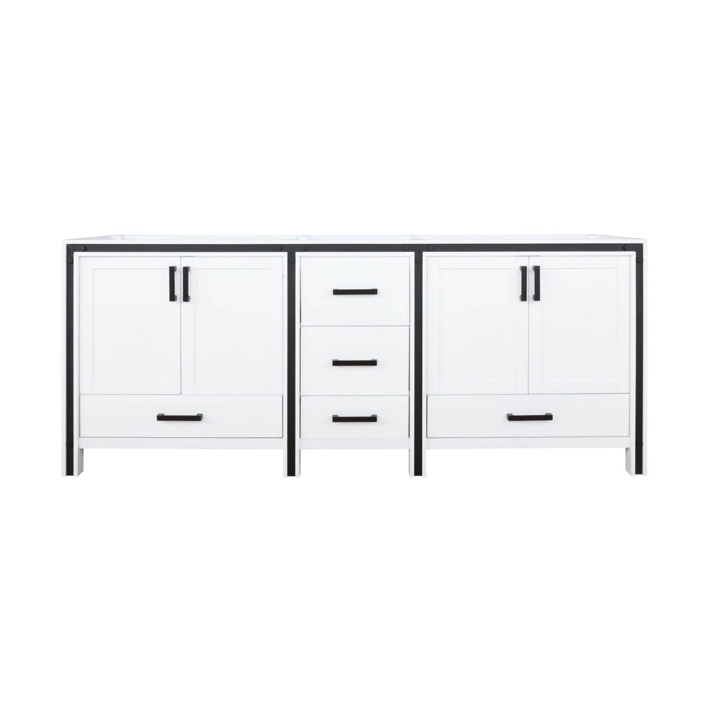 Ziva 80 in W x 22 in D White Double Bath Vanity