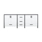 Ziva 80 in W x 22 in D White Double Bath Vanity