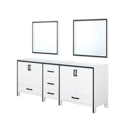 Ziva 80 in W x 22 in D White Double Bath Vanity