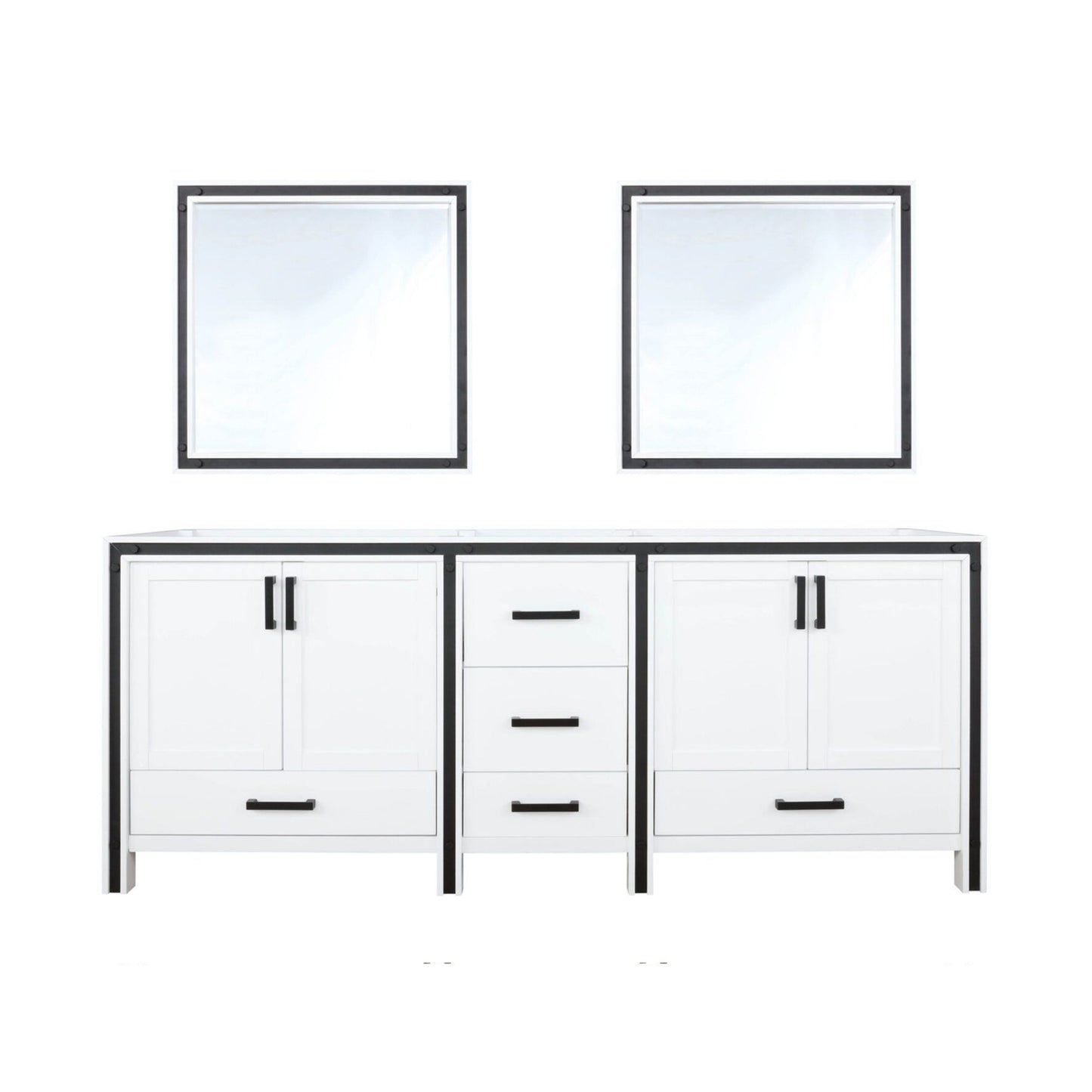 Ziva 80 in W x 22 in D White Double Bath Vanity