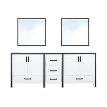 Ziva 80 in W x 22 in D White Double Bath Vanity