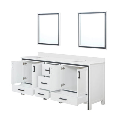 Ziva 80 in W x 22 in D White Double Bath Vanity