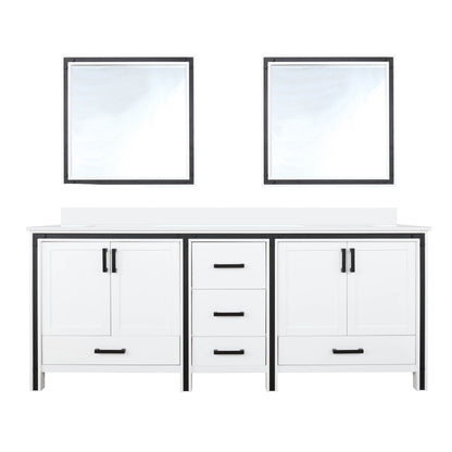 Ziva 80 in W x 22 in D White Double Bath Vanity