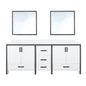Ziva 80 in W x 22 in D White Double Bath Vanity