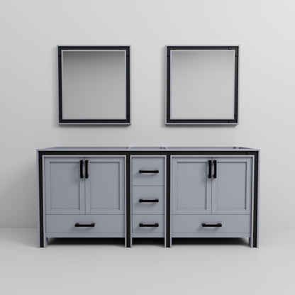 Ziva 80 in W x 22 in D Dark Grey Double Bath Vanity