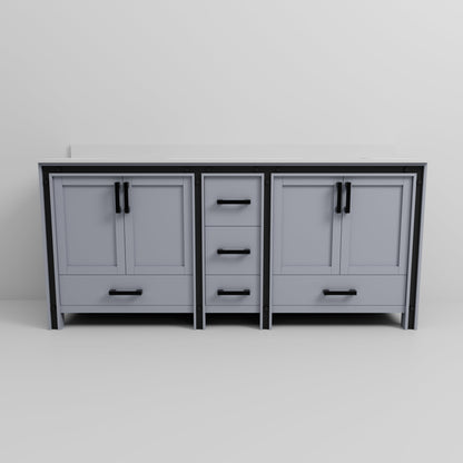 Ziva 80 in W x 22 in D Dark Grey Double Bath Vanity