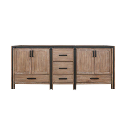 Ziva 80 in W x 22 in D Rustic Barnwood Double Bath Vanity