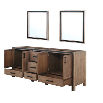 Ziva 80 in W x 22 in D Rustic Barnwood Double Bath Vanity