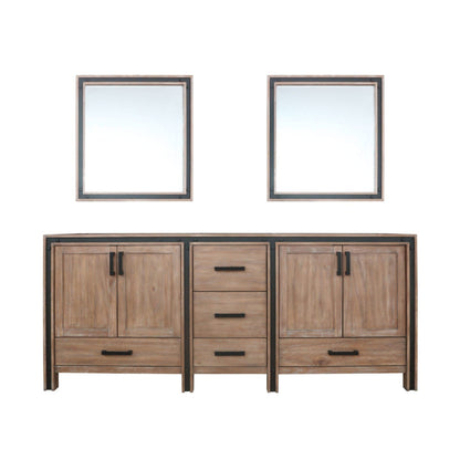 Ziva 80 in W x 22 in D Rustic Barnwood Double Bath Vanity