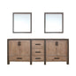 Ziva 80 in W x 22 in D Rustic Barnwood Double Bath Vanity