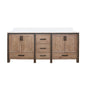 Ziva 80 in W x 22 in D Rustic Barnwood Double Bath Vanity