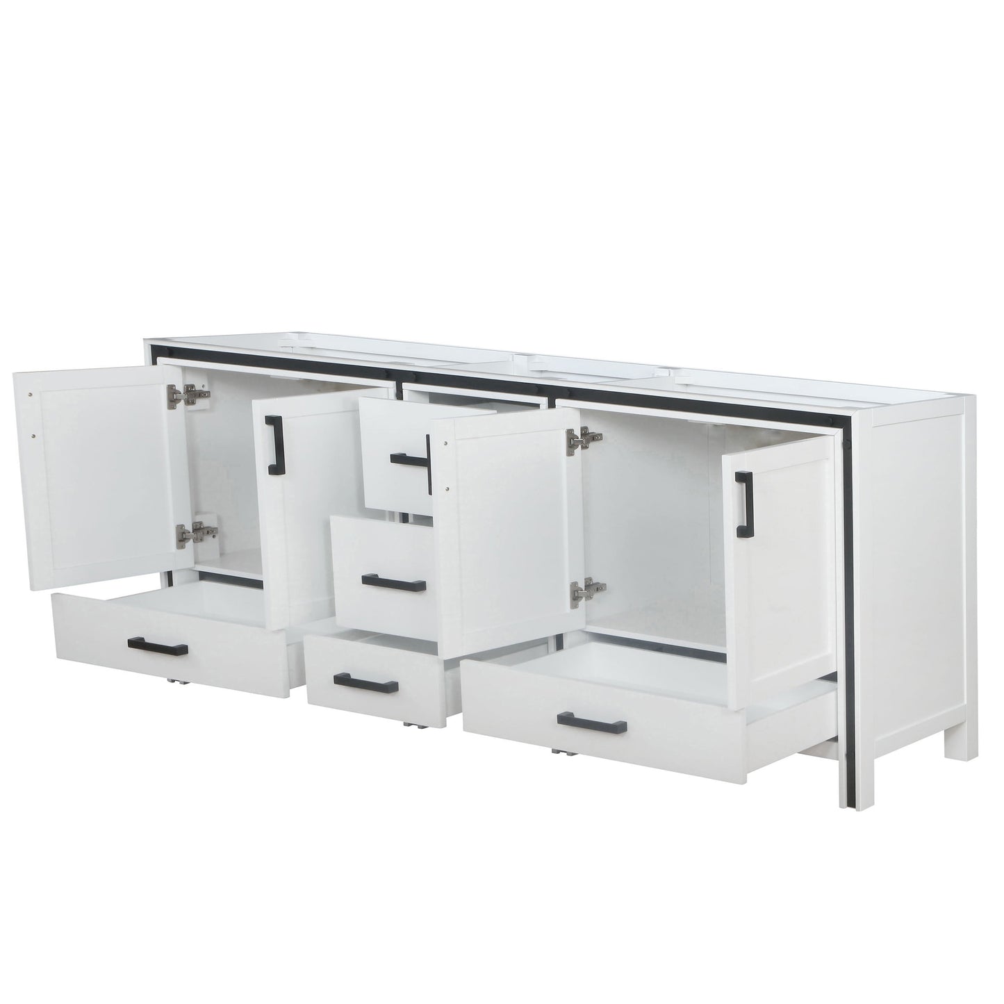 Ziva 84 in W x 22 in D White Double Bath Vanity