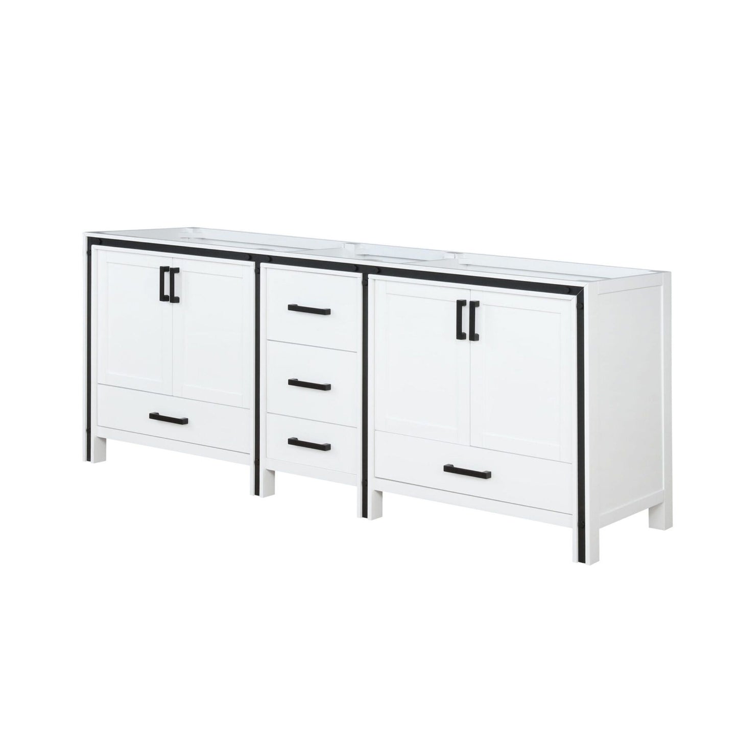 Ziva 84 in W x 22 in D White Double Bath Vanity