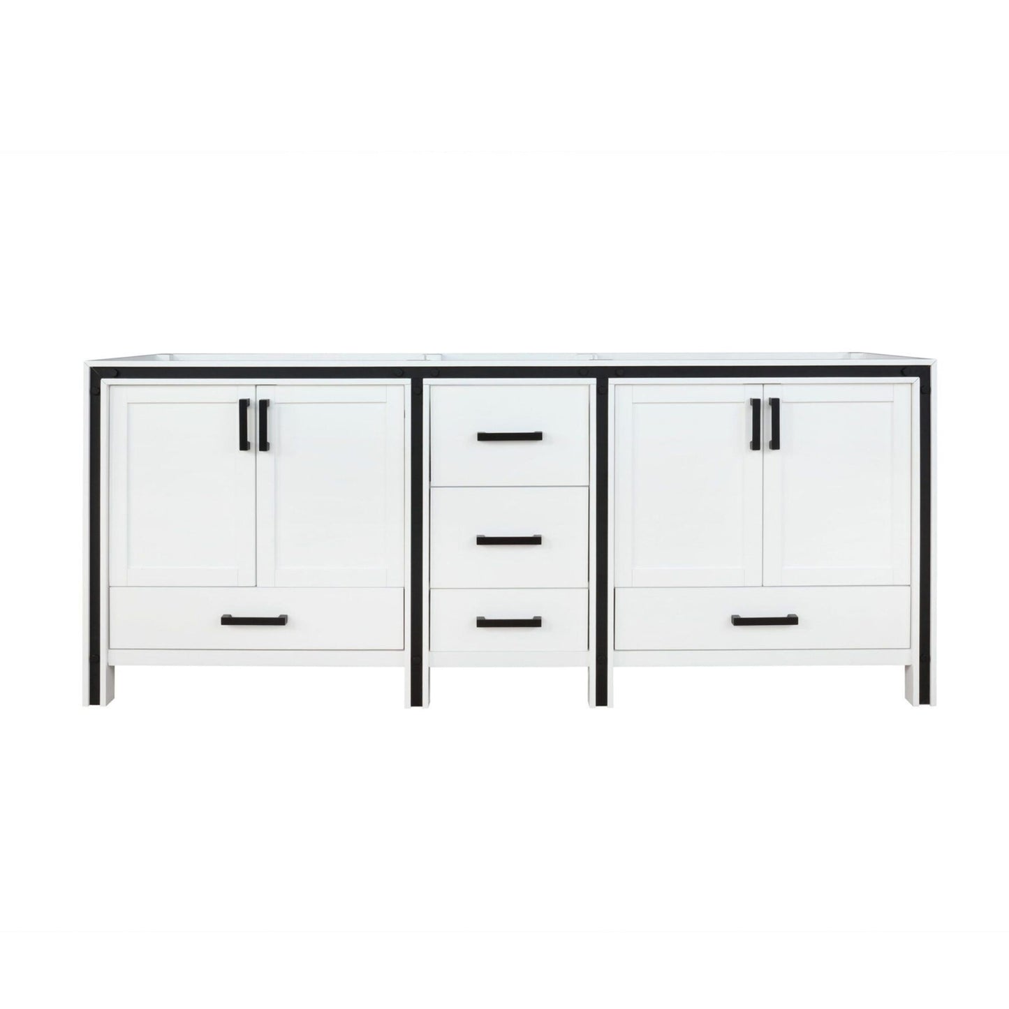 Ziva 84 in W x 22 in D White Double Bath Vanity