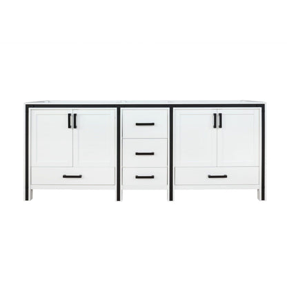 Ziva 84 in W x 22 in D White Double Bath Vanity