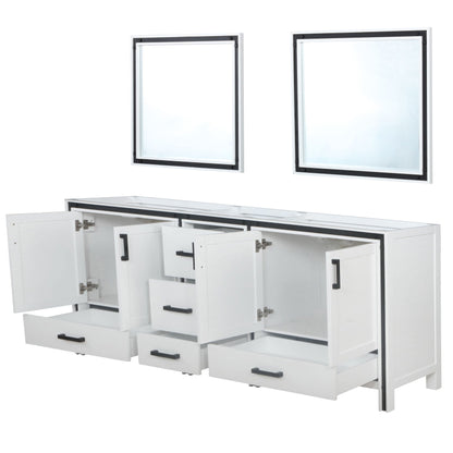 Ziva 84 in W x 22 in D White Double Bath Vanity