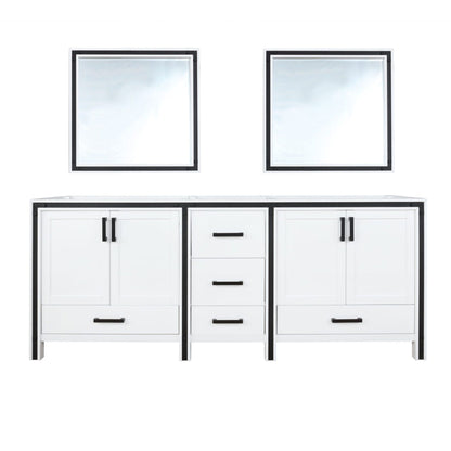 Ziva 84 in W x 22 in D White Double Bath Vanity