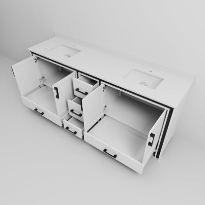 Ziva 84 in W x 22 in D White Double Bath Vanity