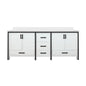 Ziva 84 in W x 22 in D White Double Bath Vanity