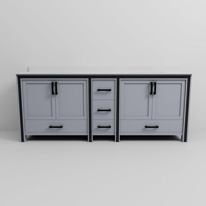 Ziva 84 in W x 22 in D Dark Grey Double Bath Vanity