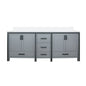 Ziva 84 in W x 22 in D Dark Grey Double Bath Vanity