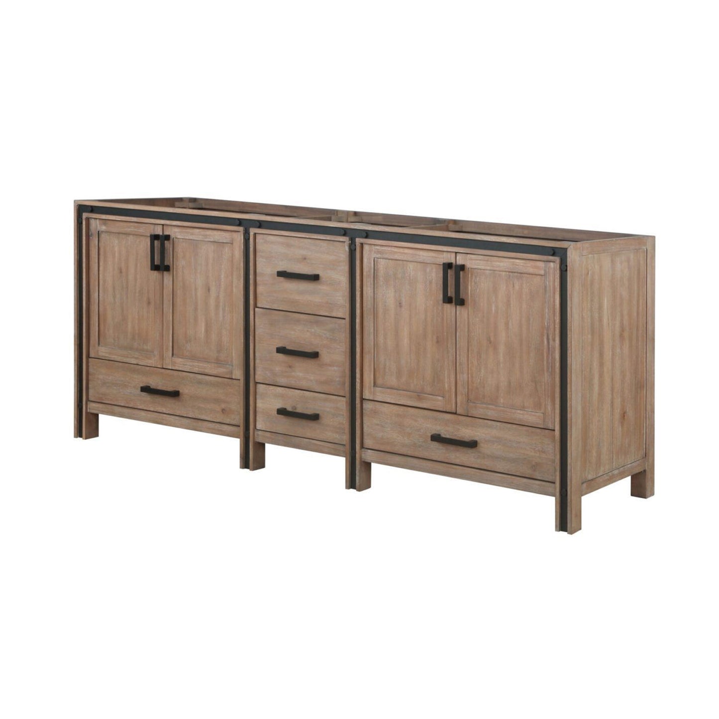 Ziva 84 in W x 22 in D Rustic Barnwood Double Bath Vanity