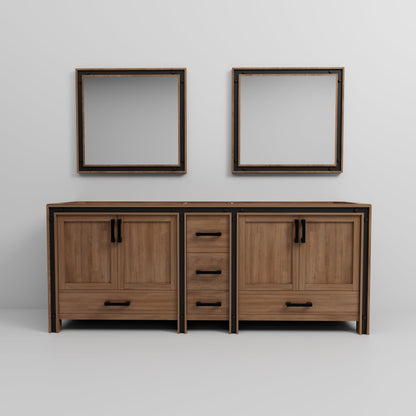 Ziva 84 in W x 22 in D Rustic Barnwood Double Bath Vanity