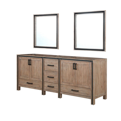 Ziva 84 in W x 22 in D Rustic Barnwood Double Bath Vanity
