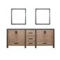 Ziva 84 in W x 22 in D Rustic Barnwood Double Bath Vanity