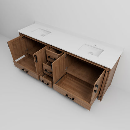 Ziva 84 in W x 22 in D Rustic Barnwood Double Bath Vanity