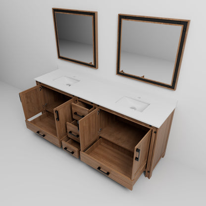 Ziva 84 in W x 22 in D Rustic Barnwood Double Bath Vanity