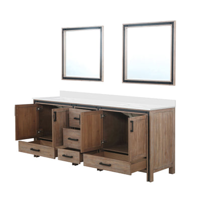 Ziva 84 in W x 22 in D Rustic Barnwood Double Bath Vanity