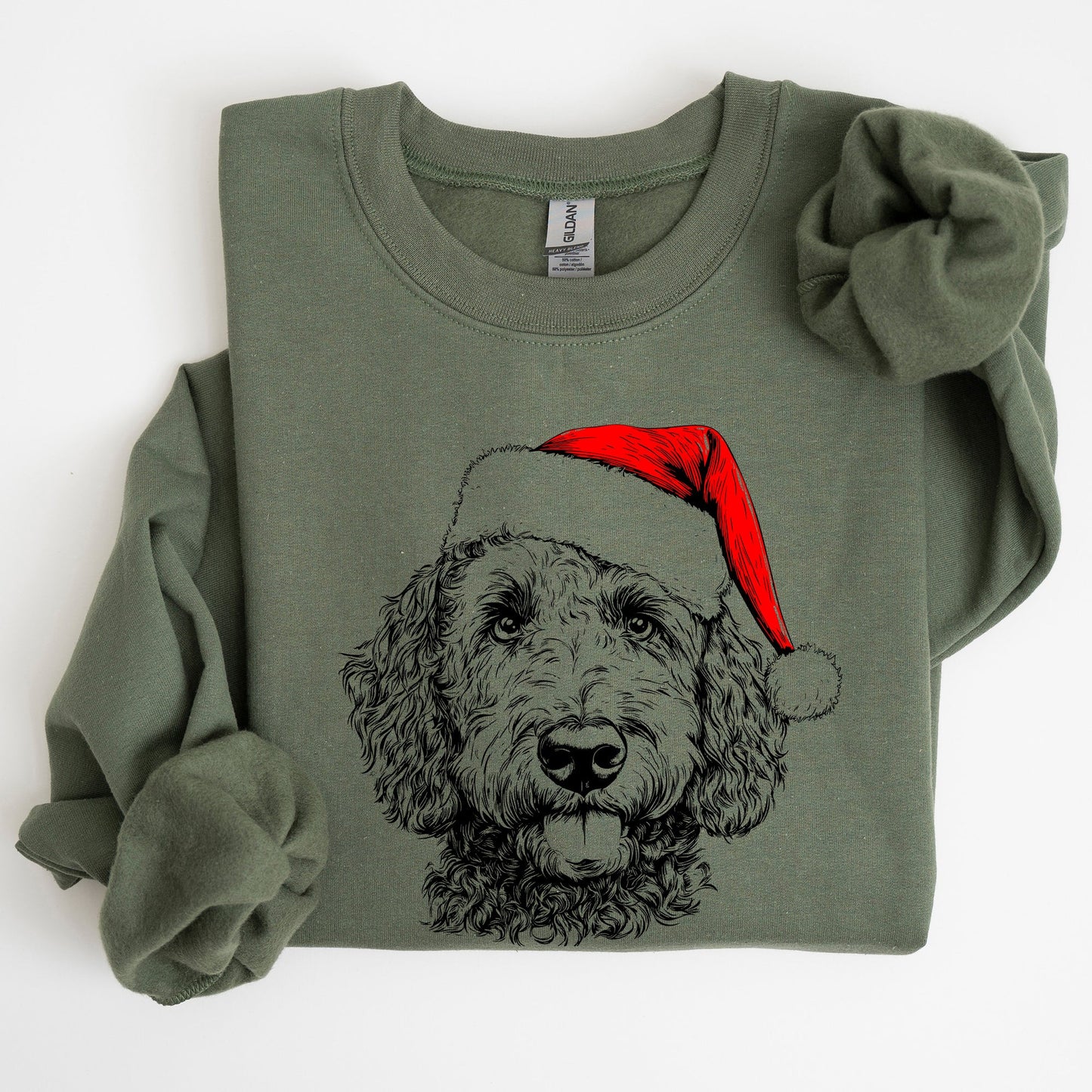 Labradoodle, Santa, Dog, Christmas, Dog Lover, Pet Sweatshirt
