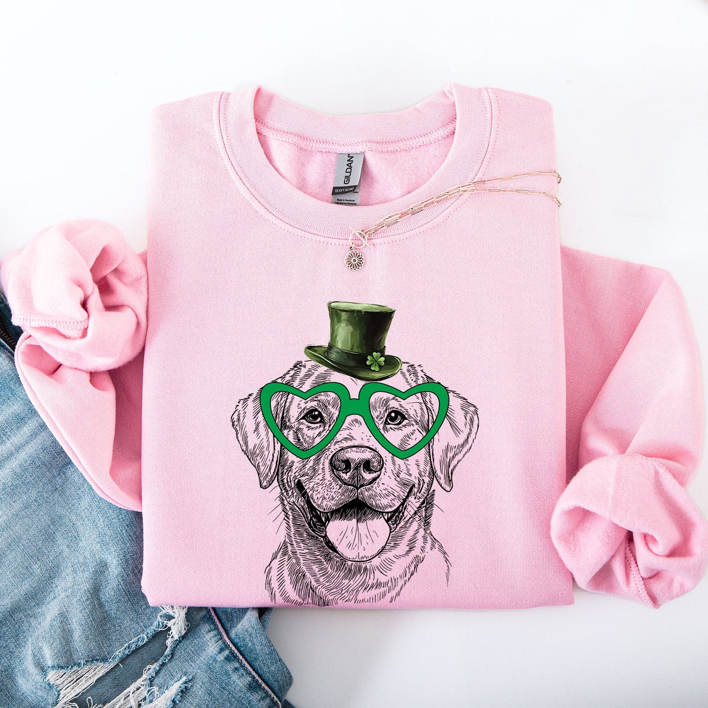 Labrador Retriever, Adorable Dog, St Patrick's Day, Lucky, Irish Sweatshirt