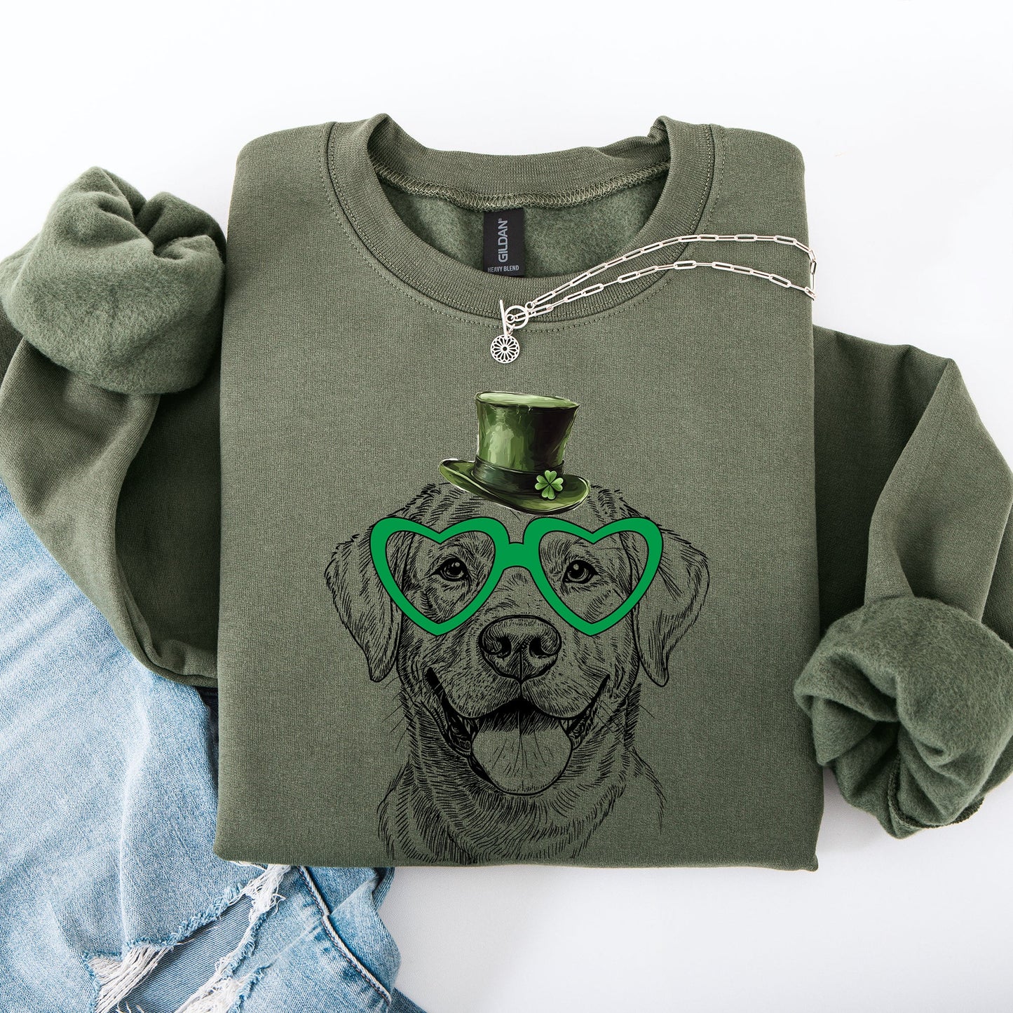 Labrador Retriever, Adorable Dog, St Patrick's Day, Lucky, Irish Sweatshirt