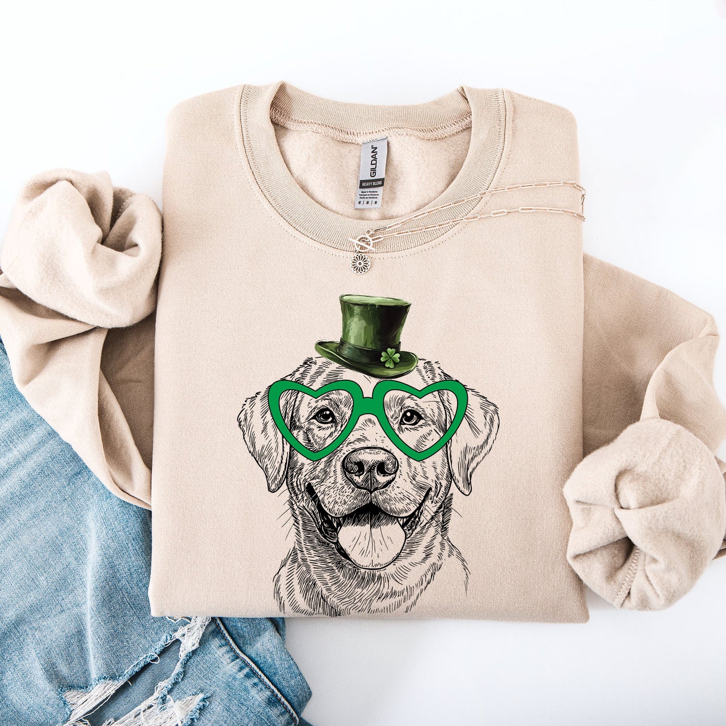 Labrador Retriever, Adorable Dog, St Patrick's Day, Lucky, Irish Sweatshirt