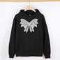 Lace Bow, Halloween, Goth, Faux Lace, Ribbon, Coquette, Graphic Hoodie, Hooded Sweatshirt