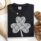 Lace, Coquette, Shamrock, Clover, St Patrick's Day, Shamrock, Clover, Lucky, Leprechaun Tshirt Comfort Colors T-Shirt