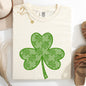 Lace, Coquette, Shamrock, Clover, St Patrick's Day, Shamrock, Clover, Lucky, Leprechaun Tshirt Comfort Colors T-Shirt