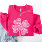 Lace, Coquette, Shamrock, St Patrick's Day, Clover, Lucky, Leprechaun Sweatshirt
